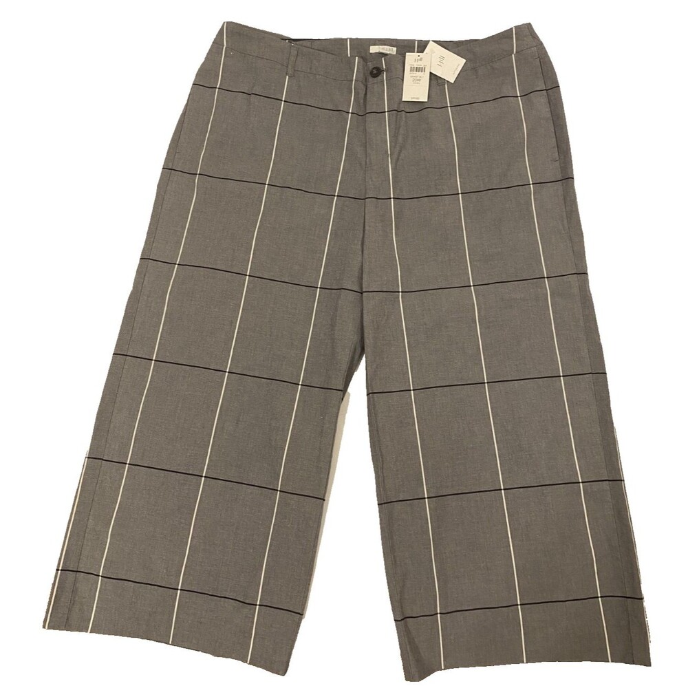 NWT J.Jill Wide Leg Pants~Womens 20W~Gray~Chic~Tailored~Preppy~Careerwear